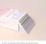 Monolike Day-by-day Card, Moon - Mix 36 Mini Message cards,36 envelopes, 36 stickers Package - Image 2
